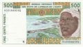 West African States 500 Francs, 1991